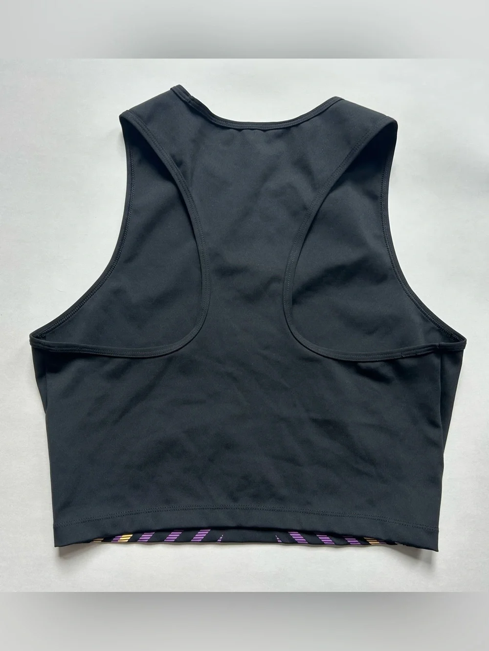 Nike Dri-FIT Running Set — Black with Purple/Gold Print, Size M